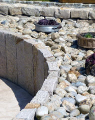 Trockenmauer aus Granit